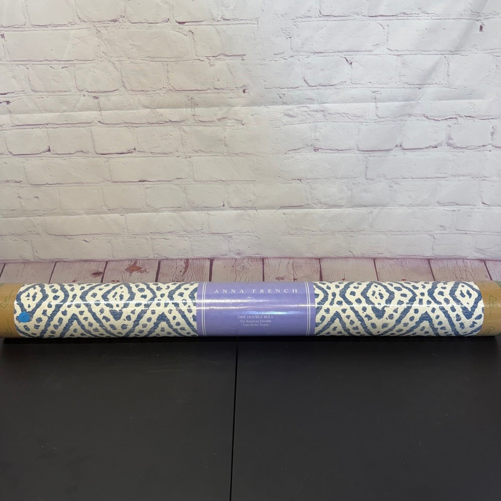 Anna French AT78766 Vero Navy Geometric Wallpaper Double Roll 72 SQ FT